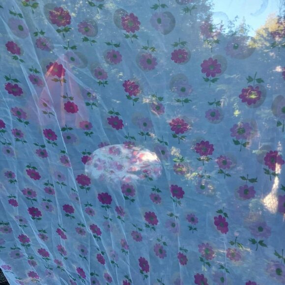 Semi sheer set of vintage Scandinavian curtains. each 41" wide by 60" long - Picture 3 of 8